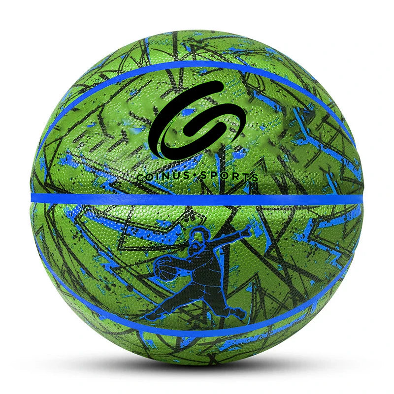 Custom Logo Print Coloured Basketball Ball Size 7 High Quality Pu Leather Basketball Ball