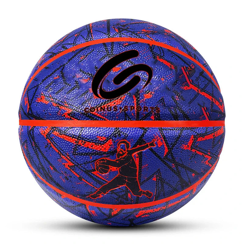 Custom Logo Print Coloured Basketball Ball Size 7 High Quality Pu Leather Basketball Ball